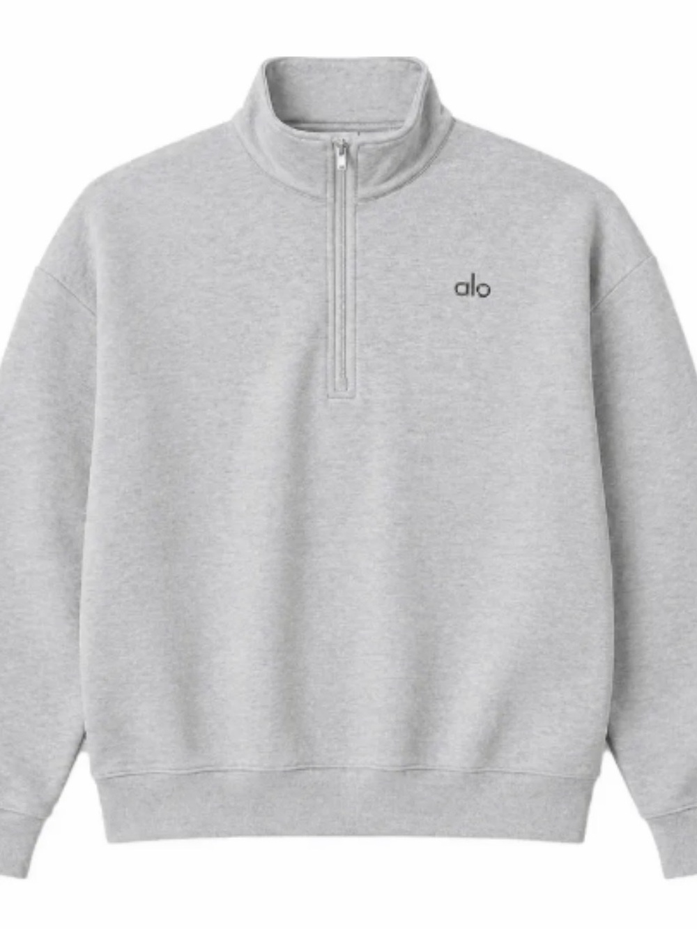 ALO Yoga Men’s Quarter-Zip Sweatshirt - Light Gray